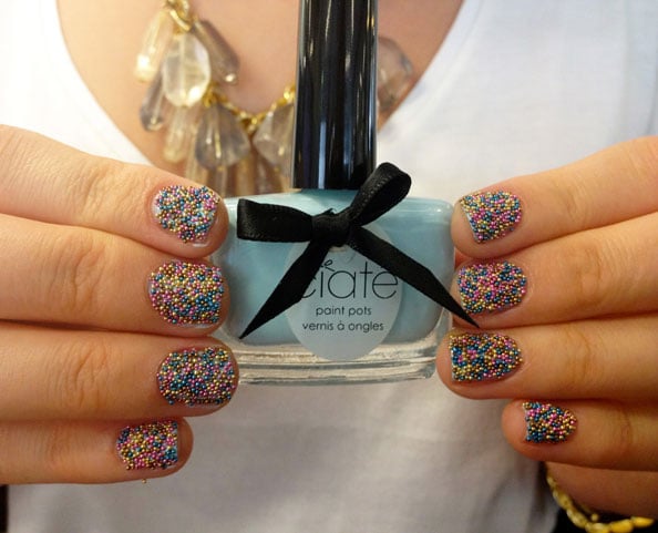Valentine's themed manicure: Ciate Caviar Pearls in Prom Queen