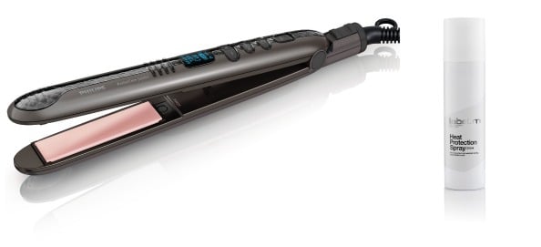 ActiveCare Jojoba straightener Dhs299 Philips and Heat Protection Spray Dhs73 Label.M