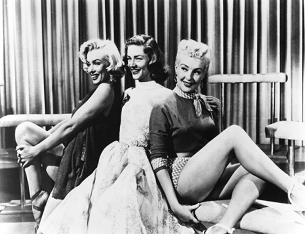 Marilyn Monroe, Lauren Bacall and Betty Grable promotional photo for “How to Marry a Millionaire”