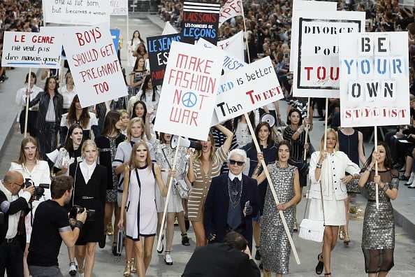 The Chanel rally at Paris Fashion Week