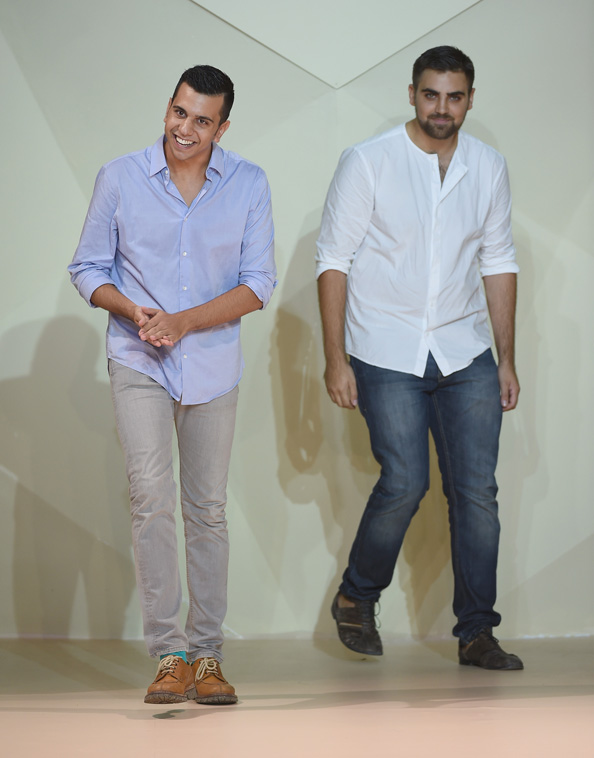 Fashion designers Yago Goicoechea and Riccardo Audisio of Taller Marmo