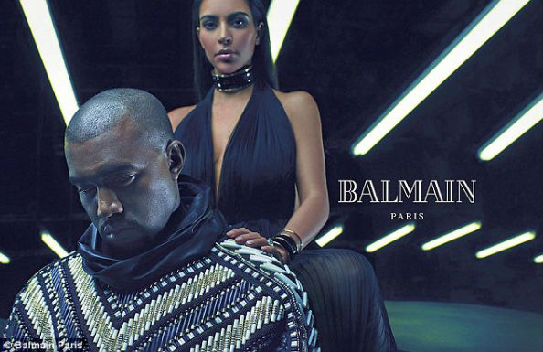 Kim Kardashian, Kanye West, Balmain