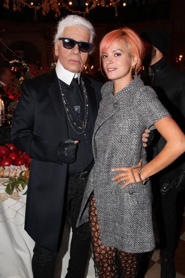 Karl Lagerfeld with Lily Allen