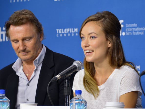 Olivia with Liam Neeson at Third Person press conference