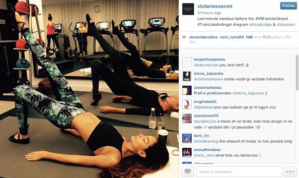 The Victoria's Secret models work hard for their bodies