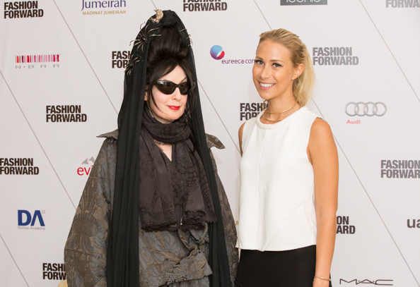 Diane Pernet and Olivia Phillips