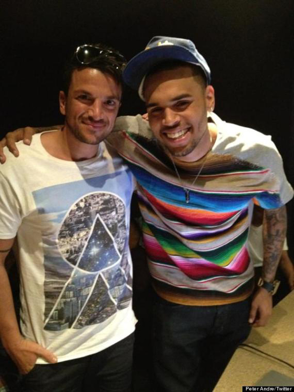 Peter Andre and music pal Chris Brown
