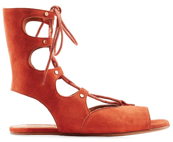 Trending, tan midi gladiator sandals Chloé