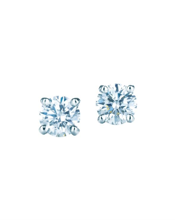 Diamond stud earrings in platinum, POA, Tiffany