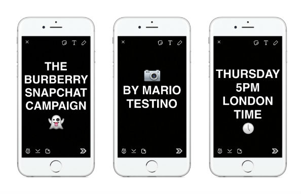 Mario Testino Shoots Burberry Ad Campaign Live On Snapchat
