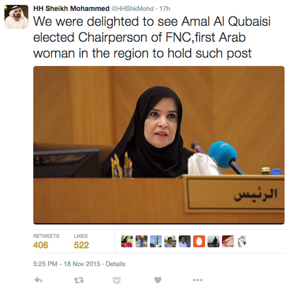  Dr Amal Al Qubaisi Is UAE's First Female Speaker
