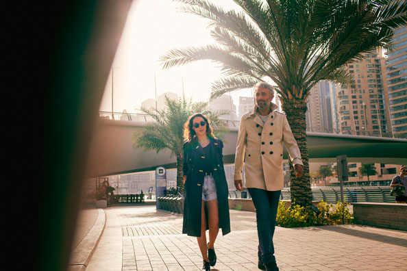 The Art of Trench shoot In Dubai: Saran Naim and Athier Mousawi
