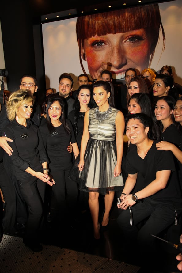 Kim Kardashian appears during the Sephora store appearance at Dubai Mall on October 15, 2011 