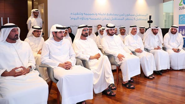 Sheikh Mohammed at the launch of the initiative