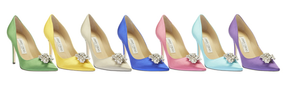 Satin shoes by Jimmy Choo Dhs3,025 each