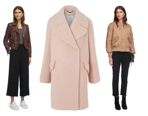 Jane sites the biker jacket, pink coat and the reversible bomber are must-have pieces from the Whistles collection 