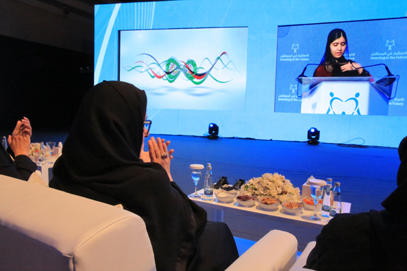 1)Her Highness Sheikha Jawaher Al Qasimi witnessing Malala’s speech during the IIFMENA opening session