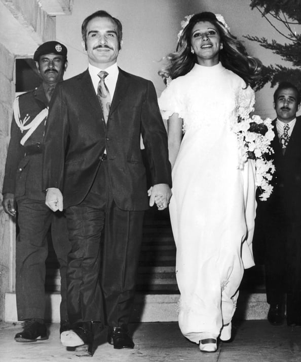Hussein bin Talal, King of Jordan, and Queen Alia Al-Hussein 