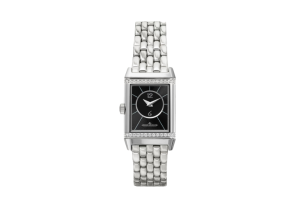 JAEGER-LECOULTRE Reverso Classic Duetto Small Hand-Wound Stainless Steel Diamond Watch Dhs37,400 Jaeger-LeCoultre