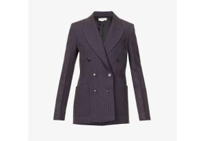 VICTORIA BECKHAM Pinstripe Relaxed-Fit Woven Blazer Dhs3,379