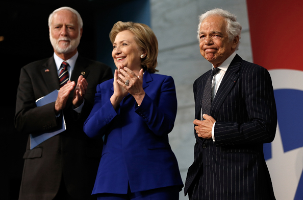 Jeh Johnson And Hillary Clinton Attend Naturalization Ceremony In DC