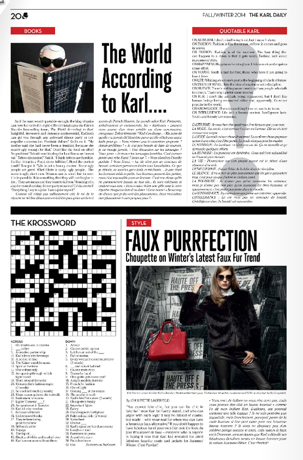 The Karl Lagerfeld Daily Newspaper | Haute Off The Press