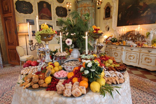 The buffet at the Chanel Metiers d'Art show