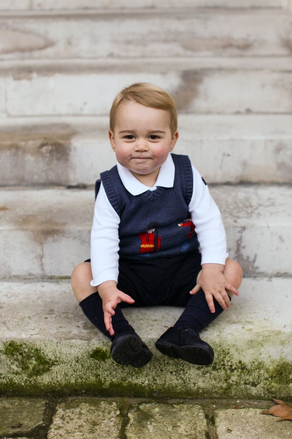 Prince George in a very Winston Churchill-esque pose