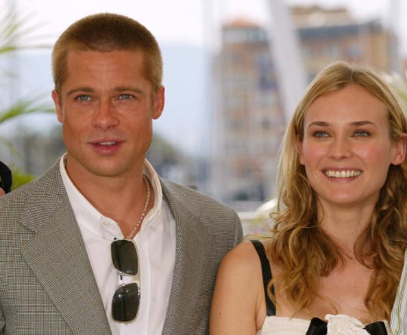 Brad Pitt and Diane Kruger at the 2004 Cannes Film Festival - "Troy" Photocall