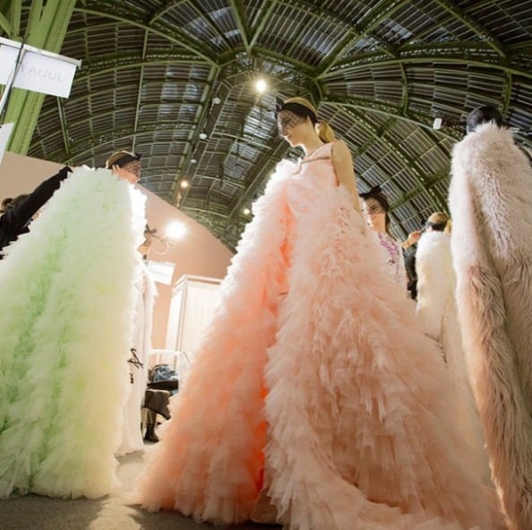 Another fairy tale favourite collection was Giambattista Valli – think 1950s fabrics laden with fur and frills. Ideal for the opera, yacht or garden soiree.