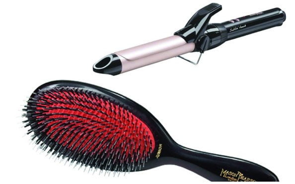 Top: Brush Dhs671.57 Mason Pearson at Nordstrom.com, Curling Iron 25mm Dhs99 