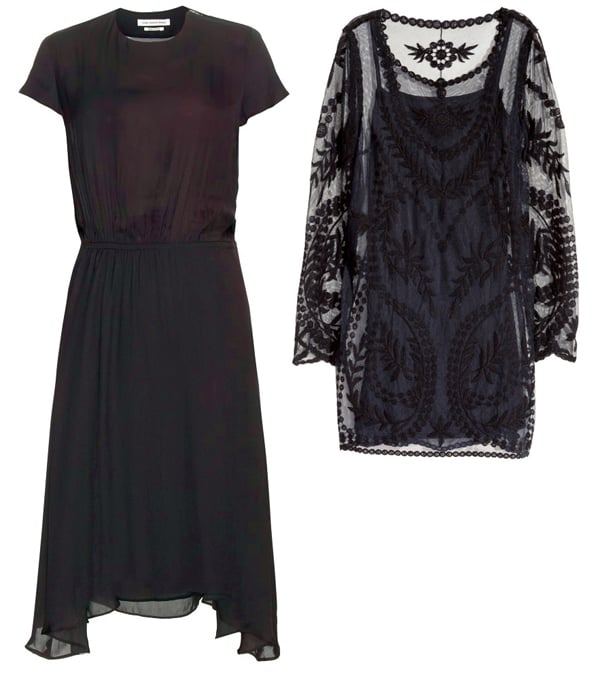 (L-R) Brazen dress from Isabel Marant Etoile, Dhs1750, mytheresa.com. Lace dress from H&M, Dhs149, hm.com