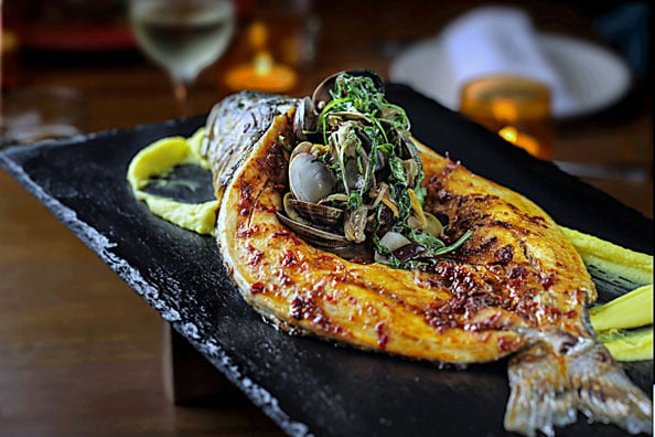 Whole Roasted Sea Bass at Catch