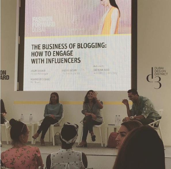 Nadya, Anum and Mahmoud were all part of a panel for a Fashion Forward Season Six panel discussing The Business of Blogging: How To Engage With Influencers