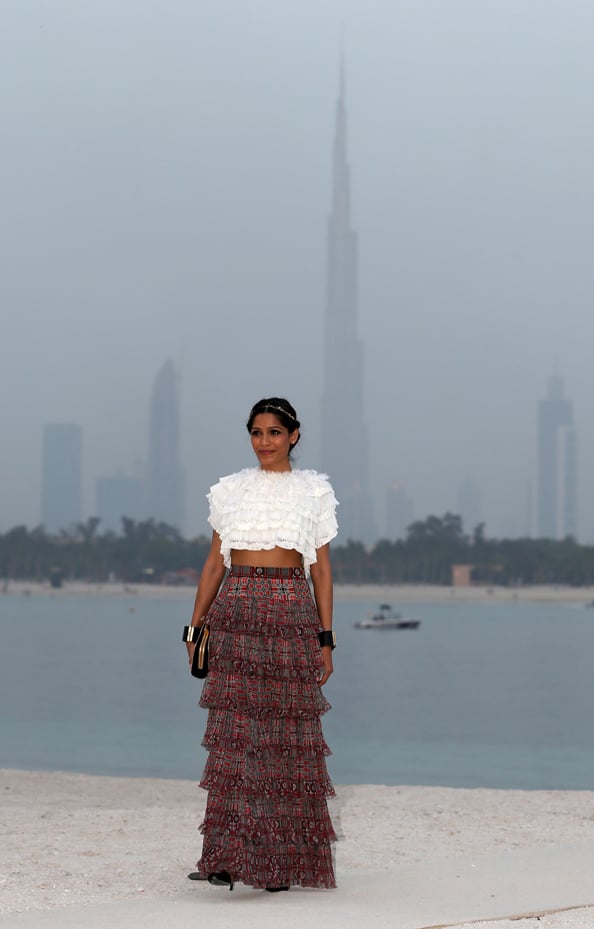 Freida Pinto in Dubai Fro Chanel 
