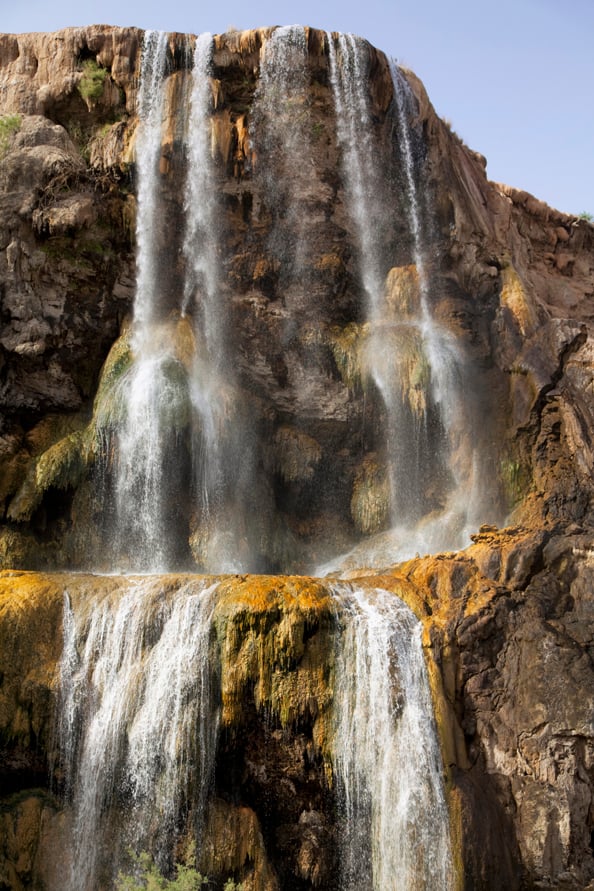 waterfall at Hammamat Ma'in Hot Springs