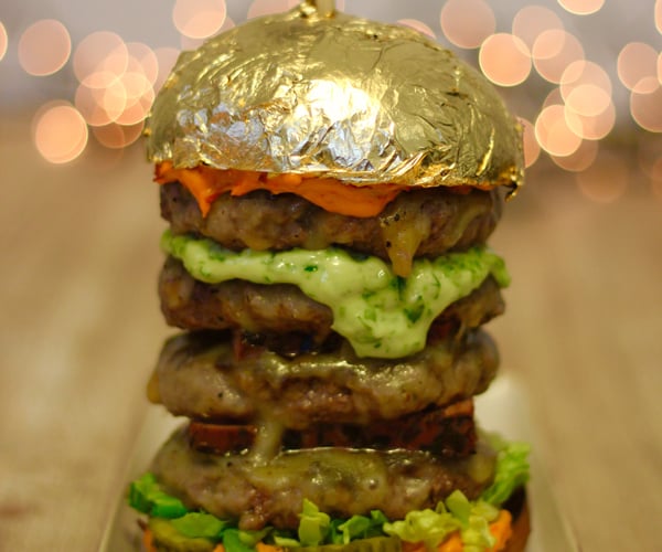 The Roadery gold burger