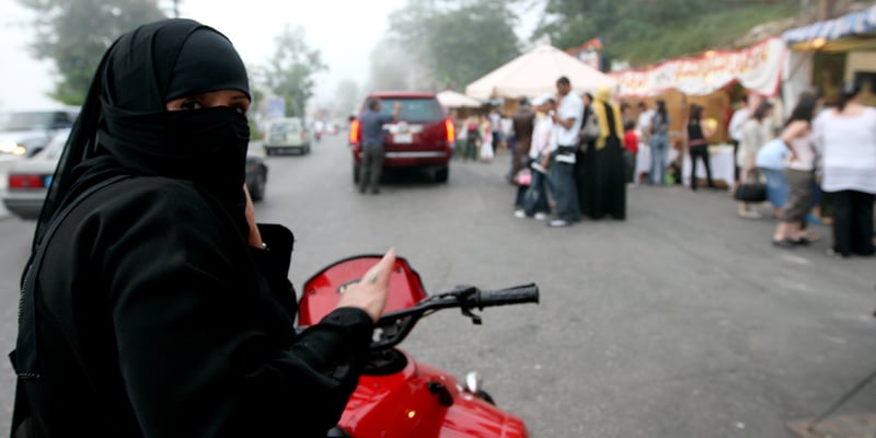 saudi woman motorbike