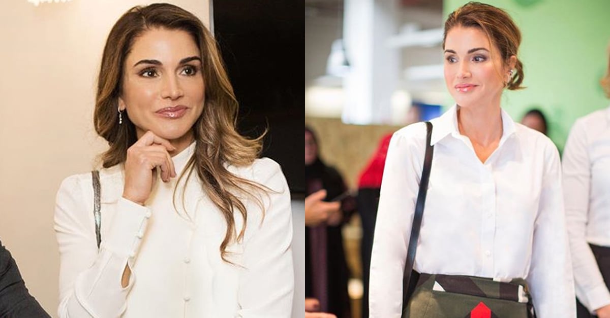 Six ways Queen Rania styles a classic white shirt