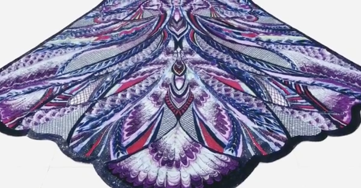 michael cinco butterfly gown