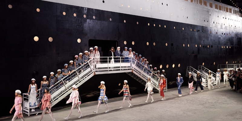 Chanel just showed their 2018/19 cruise collection on a specially built ship