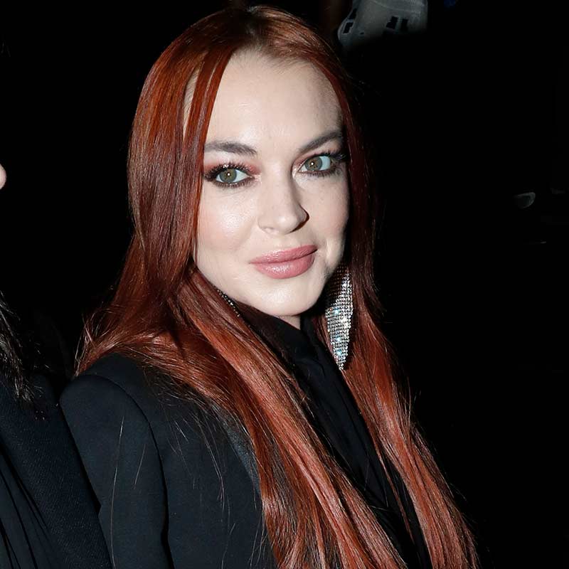 Lindsay Lohan attends the Saint Laurent Fall 19 show in Paris ...