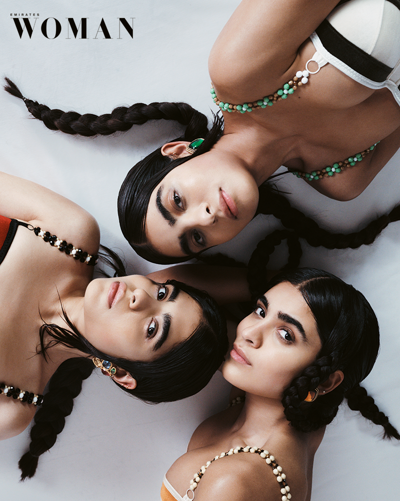 the triplets influencers uae dubai middle east emirates woman magazine