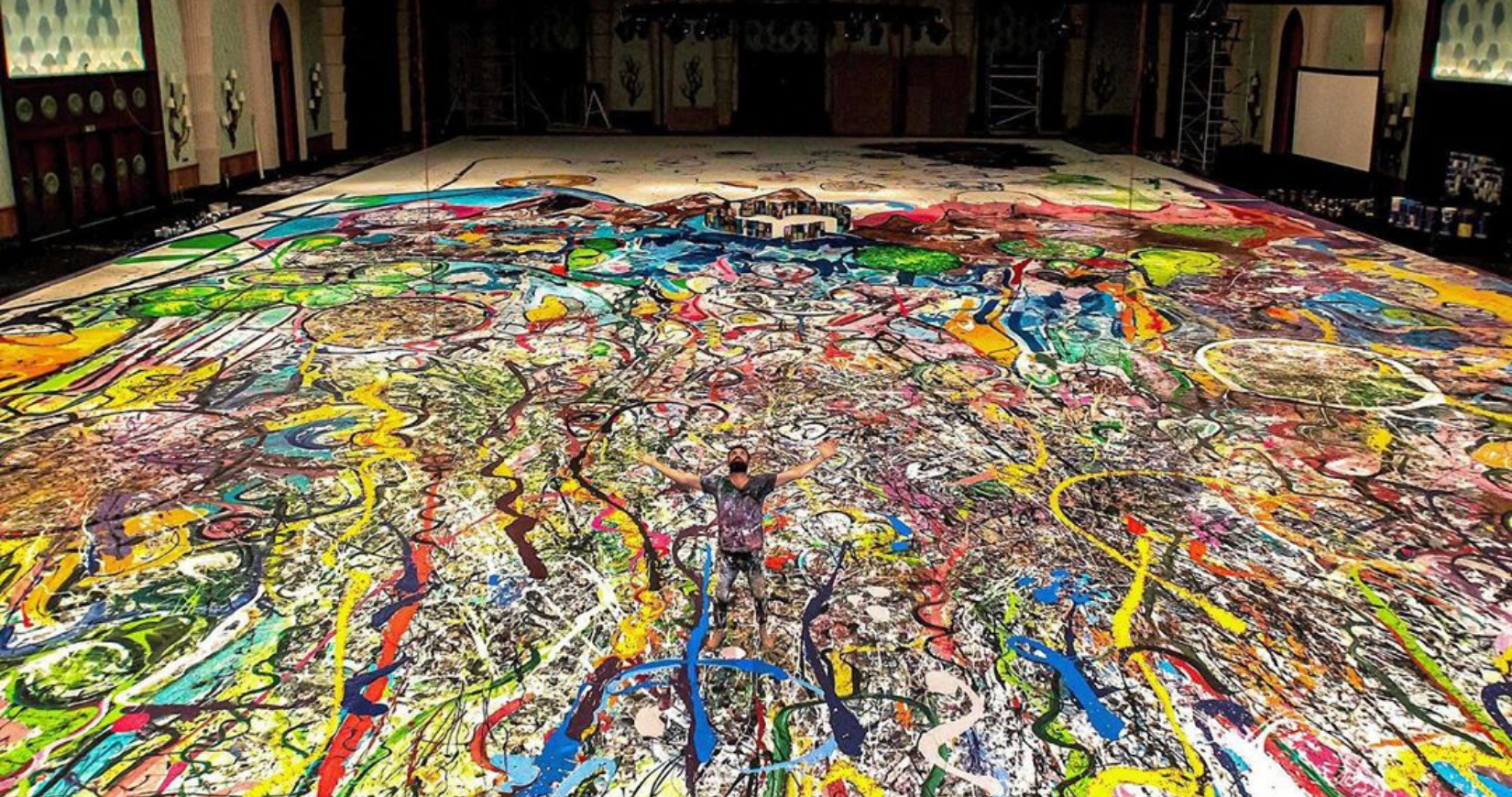 Британский художник Саша Джафри. Большая картина. Дорогие картины. Огромная картина.