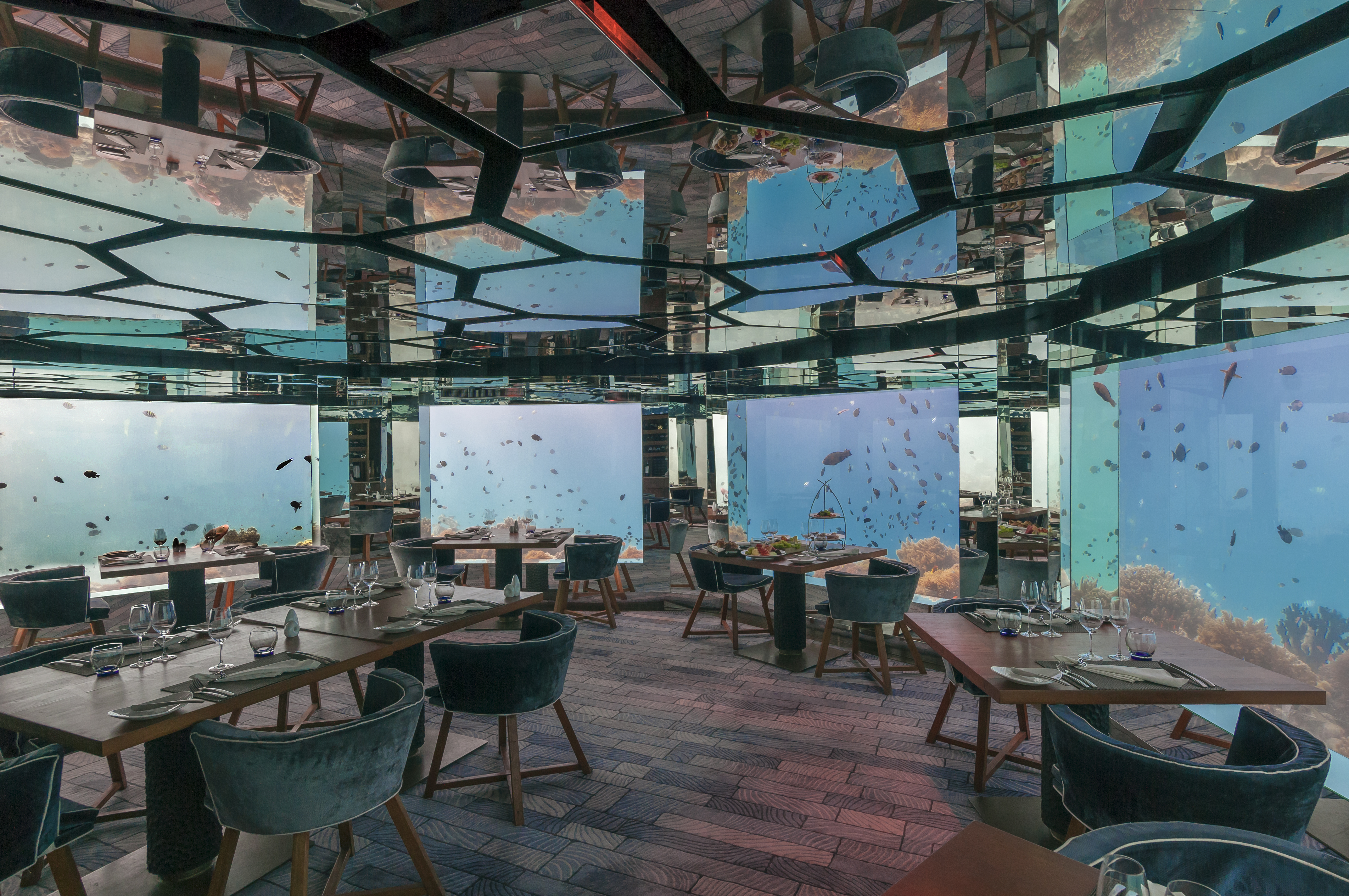 Maldives underwater dining