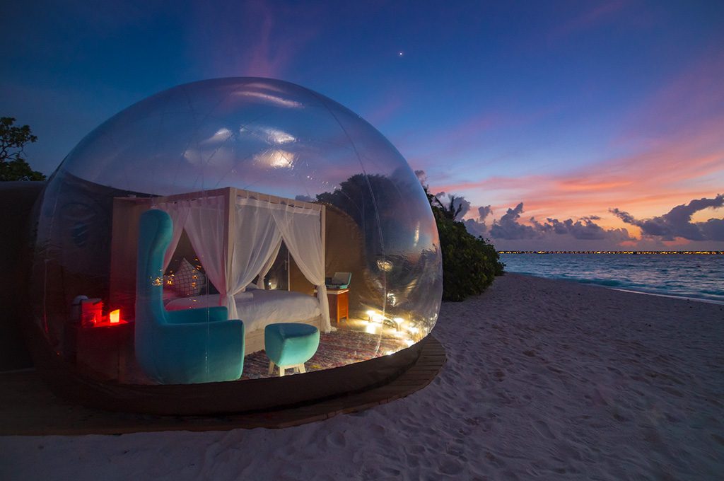 finolhu beach bubble tents