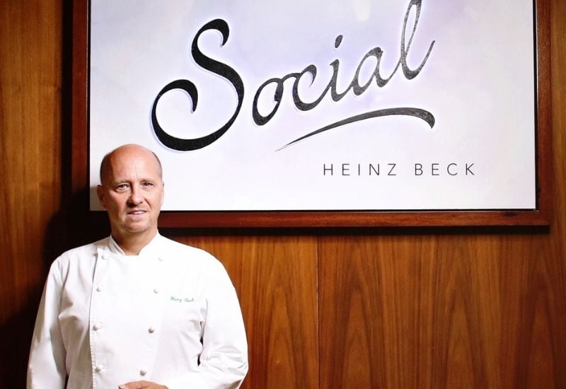 Chef Heinz Beck entrance