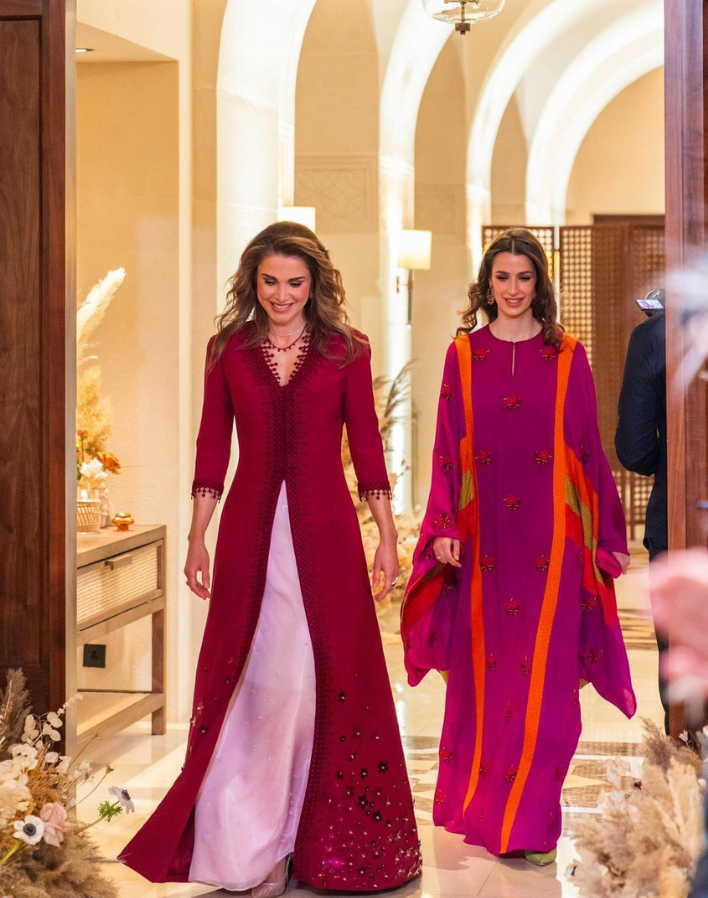 Queen Rania hosted a pre-wedding gathering for Princess Iman before she ...