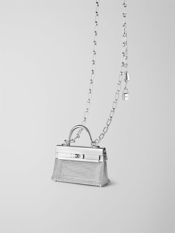 Hermès Kelly Jewel Bag Chain in silver © Maud Remy-Lonvis